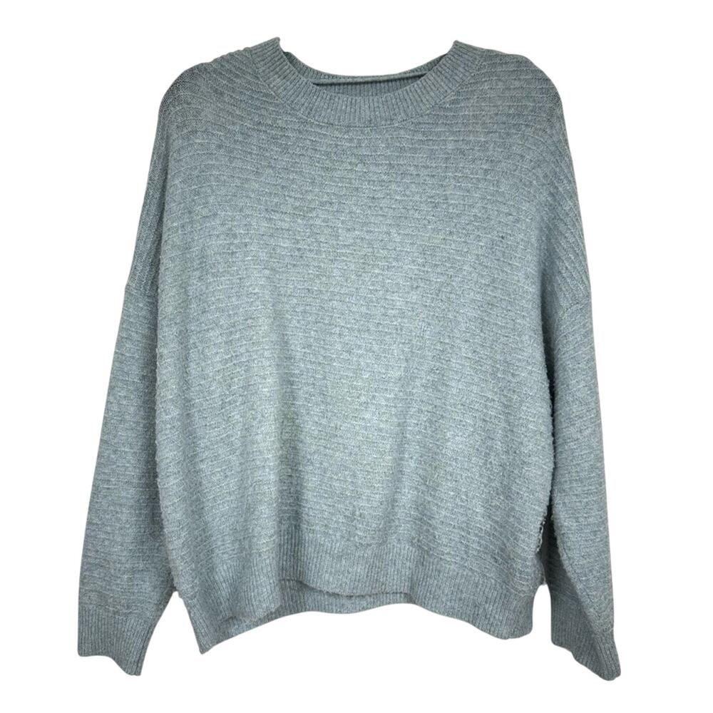 Vero Moda Light Blue Oversized Sweater Womens XL Slouchy Fall Ribbed Cozy Boho